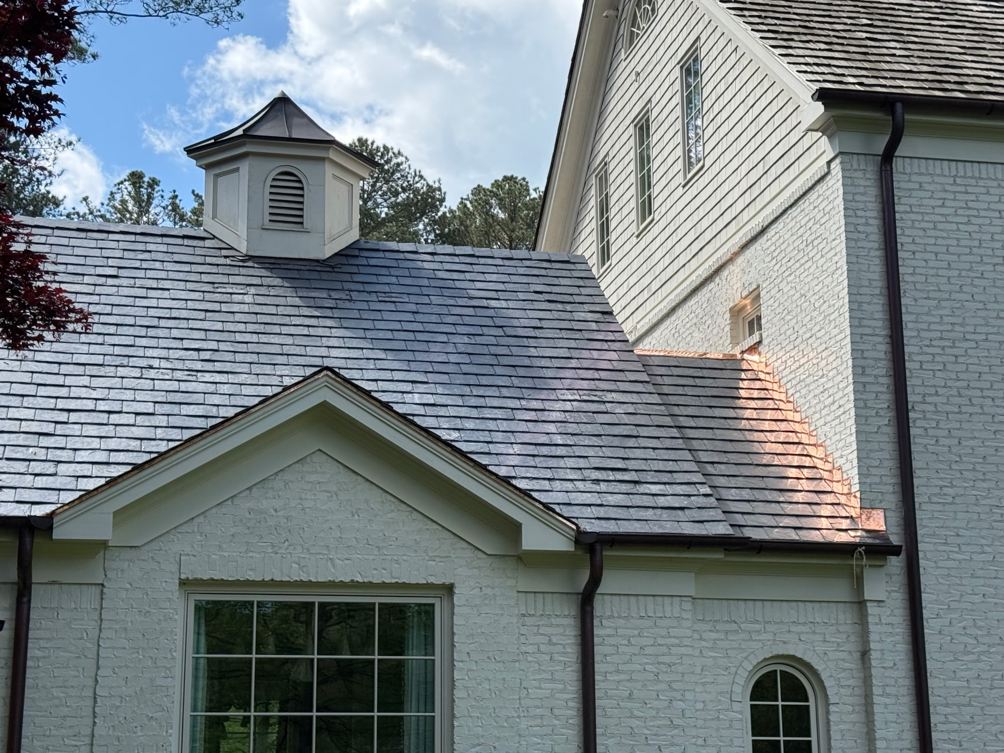Slate roofing home